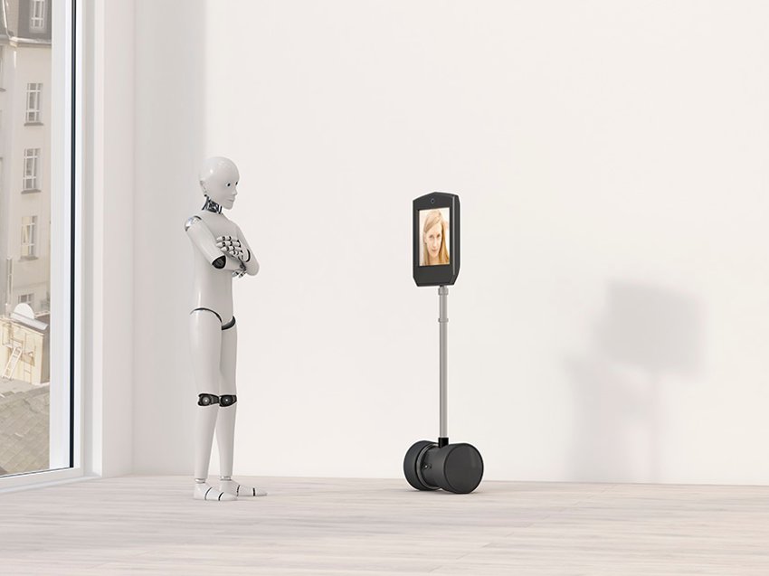 681903733 Two robots talking to each other