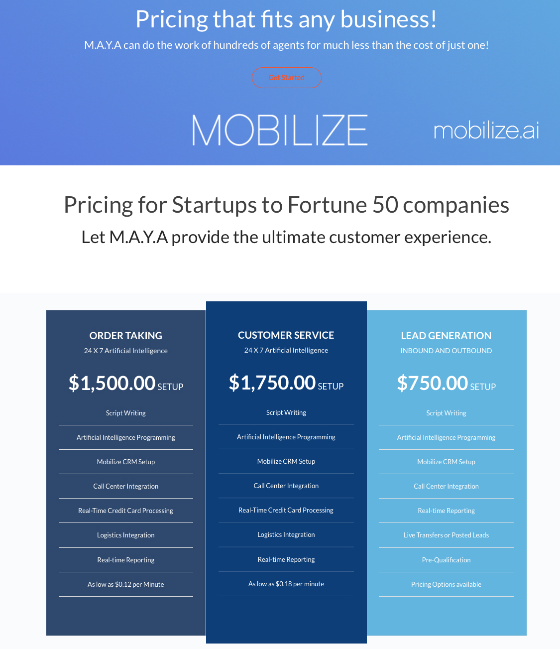 Pricing for startups to Fortune 50 companies diagram